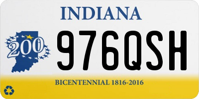 IN license plate 976QSH