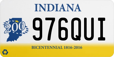 IN license plate 976QUI