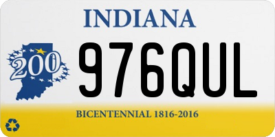 IN license plate 976QUL