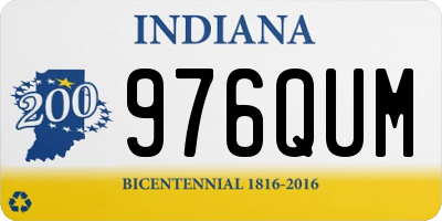 IN license plate 976QUM
