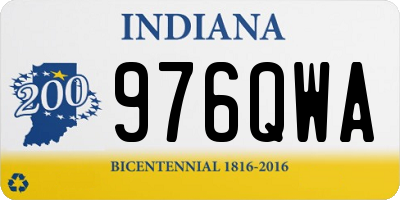 IN license plate 976QWA