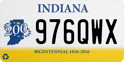 IN license plate 976QWX