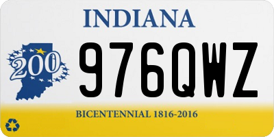 IN license plate 976QWZ