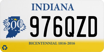IN license plate 976QZD