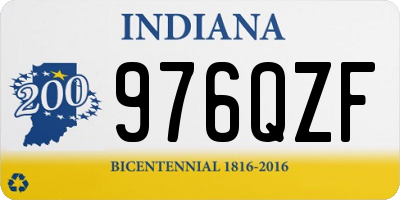IN license plate 976QZF