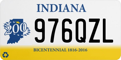 IN license plate 976QZL
