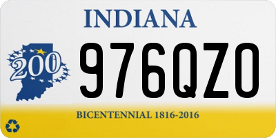 IN license plate 976QZO