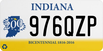 IN license plate 976QZP