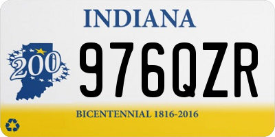 IN license plate 976QZR