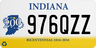 IN license plate 976QZZ