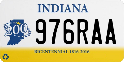 IN license plate 976RAA