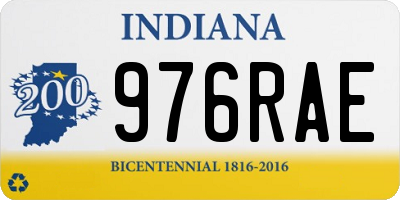 IN license plate 976RAE