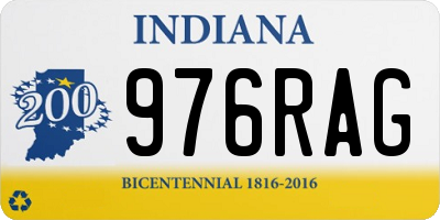 IN license plate 976RAG