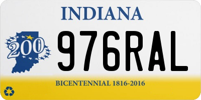 IN license plate 976RAL