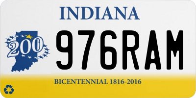 IN license plate 976RAM