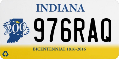 IN license plate 976RAQ
