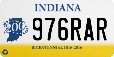 IN license plate 976RAR