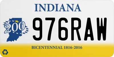 IN license plate 976RAW