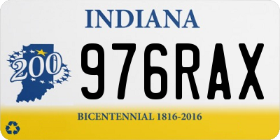 IN license plate 976RAX