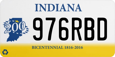IN license plate 976RBD