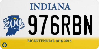 IN license plate 976RBN