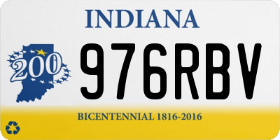 IN license plate 976RBV