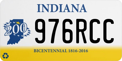 IN license plate 976RCC
