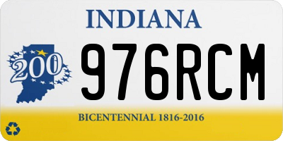 IN license plate 976RCM