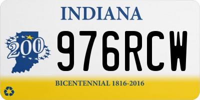 IN license plate 976RCW