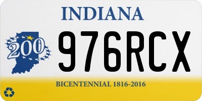 IN license plate 976RCX