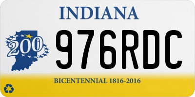 IN license plate 976RDC