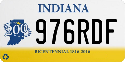 IN license plate 976RDF