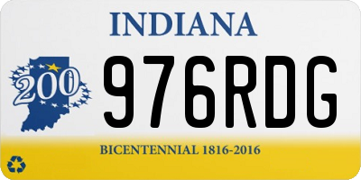 IN license plate 976RDG