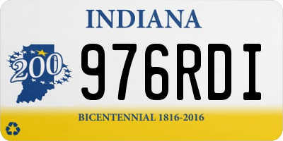 IN license plate 976RDI