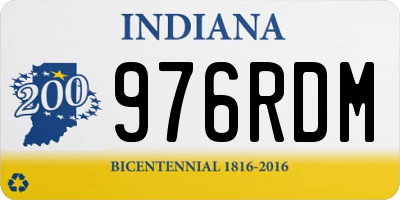 IN license plate 976RDM