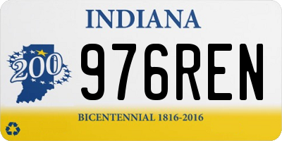 IN license plate 976REN
