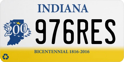 IN license plate 976RES