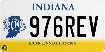 IN license plate 976REV