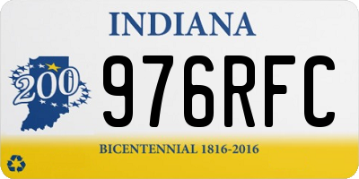 IN license plate 976RFC