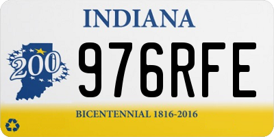IN license plate 976RFE