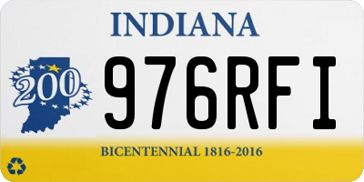 IN license plate 976RFI