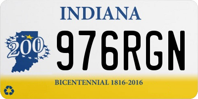 IN license plate 976RGN