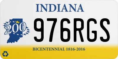 IN license plate 976RGS