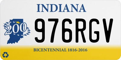 IN license plate 976RGV