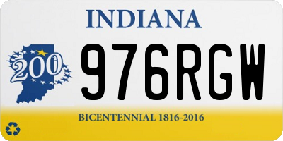 IN license plate 976RGW