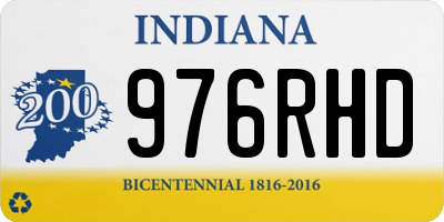 IN license plate 976RHD