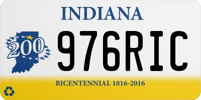 IN license plate 976RIC