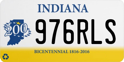 IN license plate 976RLS