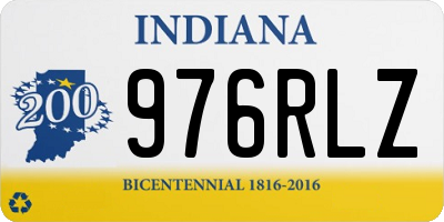 IN license plate 976RLZ