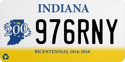 IN license plate 976RNY